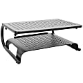 Mount-It! MI-7361 15"W 2-Tier Monitor Stand With Shelf, Black 1 thumbnail image