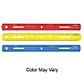 Westcott 12" Plastic Ruler - 12" Length - 1/16 Graduations - Imperial, Metric Measuring System - Plastic - 1 Each - Assorted 1 thumbnail image