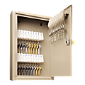 MMF Industries 30-Key Locking Tag-Style Steel Key Cabinet, 8" x 2 5/8" x 12 1/8", Sand