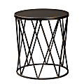 Baxton Studio Finnick End Table, 17-3/4"H x 15-3/4"W x 15-3/4"D, Antique Black 1 thumbnail image