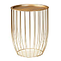 Baxton Studio Mabon End Table, 20-3/4"H x 16-1/2"W x 16-1/2"D, Gold 1 thumbnail image