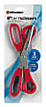 OfficeMax Economy Stainless Steel Scissors, 8", Bent, Red, Pack Of 3 1 thumbnail image