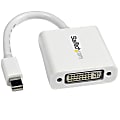 StarTech.com Mini DisplayPort® to DVI Video Adapter Converter - White - Connect a DVI display to a Mini-DisplayPort-equipped PC or Mac computer 1 thumbnail image