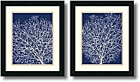 Amanti Art Navy Coral Framed Art Prints By Sabine Berg, 20"H x 17"W, Black, Set Of 2 1 thumbnail image