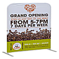 Custom Printed Step & Repeat Double-Sided Stretch Fabric Floor Display Kit, 8' W X 4.5' H