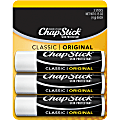 ChapStick Classic Lip Balms, Original, 0.15 Oz, Pack Of 3 Sticks