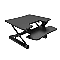 Loctek LX Sit-Stand Desk Riser, 30", Black