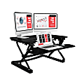 Loctek® LX Sit-Stand Desk Riser, 20"H x 36"W x 22"D, Black 1 thumbnail image
