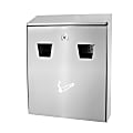 Alpine All-In-1 Rectangular Steel Wall-Mounted Cigarette Disposal Station, 13"H x 10-1/2"W x 3-1/2"D, Stainless Steel 1 thumbnail image