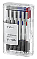 TUL® BP3 Retractable Ballpoint Pens, Medium Point, 1.0 mm, Silver Barrel, Assorted Ink Colors, Pack Of 12 Pens