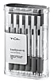 TUL® BP3 Retractable Ballpoint Pens, Medium Point, 1.0 mm, Silver Barrel, Black Ink, Pack Of 12 Pens