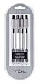 TUL® BP Series Retractable Ballpoint Pens, Medium Point, 1.0 mm, Silver Barrel, Black Ink, Pack Of 4 Pens