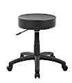 Boss Office Products Dot Stool in Antimicrobial Vinyl, Black 1 thumbnail image