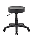 Boss Office Products Dot Stool in Antimicrobial Vinyl, Black
