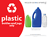 Recycle Across America Plastics Standardized Recycling Label, PLAS-8511, 8 1/2" x 11", Red 1 thumbnail image