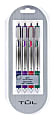TUL® GL1 Retractable Gel Pen, Needle Point, 0.5 mm, Assorted Inks, Pack Of 4