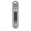 TUL® Retractable Gel Pen Refills, Medium Point, 0.7 mm, Black Ink, Pack Of 2