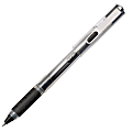 TUL® RB1 Rollerball Pens, Medium Point, 0.7 mm, Silver Barrel, Black Ink, Pack Of 12 Pens