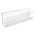 Azar Displays Wall Mount Acrylic U-Shelves, 5”H x 16”W x 1-1/2”D, Clear, Pack Of 2 Shelves 1 thumbnail image