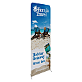Custom Printed Step & Repeat Double-Sided Stretch Fabric Floor Display Kit, 2' W X 7.5' H