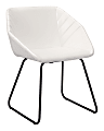 Zuo Modern Miguel Faux Leather Dining Chairs, White, Set Of 2 Dining Chairs