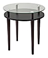 Adesso® Dwight End Table, Square, 21"H x 19-3/4"W x 19-3/4"D, Clear/Black
