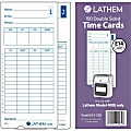 Lathem Model 400E Double Sided Time Cards - Double Sided Sheet - Blue Print Color - 1 Pack 1 thumbnail image