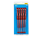 OfficeMax Gel Grip Pens, Red 5/pk