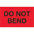 Tape Logic® Preprinted Shipping Labels, DL1087, Do Not Bend, Rectangle, 3" x 5", Fluorescent Red, Roll Of 500