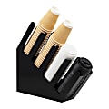 Mind Reader Cup and Lid Dispenser Countertop Organizer, 16" H x 18" W x 4" D, Black 1 thumbnail image