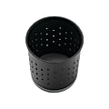 Made Smart Round Pencil Cup, 4" x 3 3/4", Black/Gray