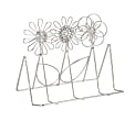 Doodles Floral Business Card Holder, 4"H x 4"W x 3"D, Silver 1 thumbnail image