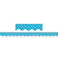 Teacher Created Resources Border Trim, 2 3/16" x 35" Strips, Aqua Mini Polka Dots, Pack Of 12 1 thumbnail image