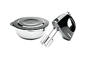Chefman® 6-Speed Hand Mixer With Blender Bowl, Black/Silver