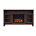 Cambridge® Savona Electric Fireplace With Entertainment Stand, Enhanced Log Display, Mahogany 1 thumbnail image