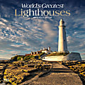 2024 Brown Trout Monthly Square Wall Calendar, 12" x 12", World's Greatest Lighthouses, January To December