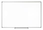 Realspace™ Porcelain Magnetic Dry-Erase Whiteboard, 36" x 48", Aluminum Frame With Silver Finish