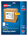 Avery® Permanent Full-Sheet Labels, 8165, Inkjet, 8 1/2" x 11", White, Box Of 25