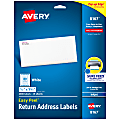 Avery® Easy Peel® Address Labels With Sure Feed® Technology, 8167, Rectangle, 1/2" x 1-3/4", Matte White, Pack Of 2,000 1 thumbnail image