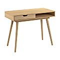 Bush Furniture Nora 40"W Writing Desk, Natural Oak, Standard Delivery