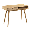 Bush Furniture Nora 40"W Writing Desk, Natural Oak, Standard Delivery 1 thumbnail image