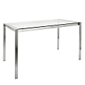 Lumisource Fuji Dinette Table, Clear/Silver