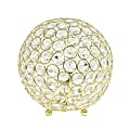 Elegant Designs Crystal Ball Table Lamp, 8"H, Gold 1 thumbnail image
