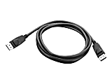 Lenovo DisplayPort to DisplayPort Cable - 5.91 ft DisplayPort A/V Cable for Monitor, PC, TV - First End: 1 x 20-pin DisplayPort 1.2 Digital Audio/Video - Male - Second End: 1 x 20-pin DisplayPort 1.2 Digital Audio/Video - Male - 21.6 Gbit/s - Black
