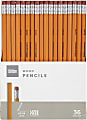 Office Depot® Brand Wood Pencils, Unsharpened, #2 Medium Soft Lead, Pack Of 36