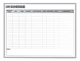 Ghent OR Schedule Magnetic Dry-Erase Whiteboard, 48" x 96", Aluminum Frame With Silver Finish 1 thumbnail image