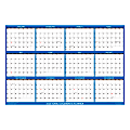 2025 SwiftGlimpse Daily/Yearly Wall Calendar, 36" x 54”, Navy, January 2025 To December 2025, SG 2025 NAVY