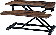 FlexiSpot Alcove Series Desk Riser, 19-3/4"H x 28-7/16"W x 23-3/4"D, Rustic Wood