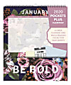 Orange Circle Studio™ Floral Expressions Monthly Pockets Plus Pad, 11-3/4" x 13-3/4", Multicolor, January to December 2020