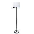 Azar Displays Acrylic Vertical Sign Holder With Metal Pedestal Stand, 8 1/2" x 11", Clear 1 thumbnail image